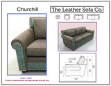 Churchill - Sofa 3-Seat - Rezza Choc Suisse