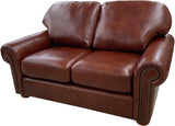 Mystere - Loveseat - Armani Red Brown
