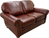 Mystere - Loveseat - Armani Red Brown