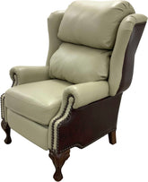 Bustleback - Wing Chair w/Pushback Recliner - Fendi Alabaster