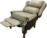 Bustleback - Wing Chair w/Pushback Recliner - Fendi Alabaster