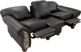 Grande - Sofa with Power RA & LA Pushback Recliners - Belfast Dk Brown