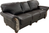 Grande - Sofa with Power RA & LA Pushback Recliners - Belfast Dk Brown