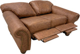 Grande - Loveseat with 2 Power Pushback Recliners - Palio Whiskey