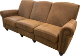 Jordicia - Sofa 3-Seat w/RA & LA Pushback Recliner - Cora Sierra
