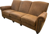 Jordicia - Sofa 3-Seat w/RA & LA Pushback Recliner - Cora Sierra