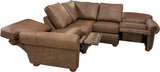 Lexington Studio Sectional (Left Arm Loveseat With Pushback Recliner + Square Corner + Right Arm Loveseat With Pushback Recliner)
