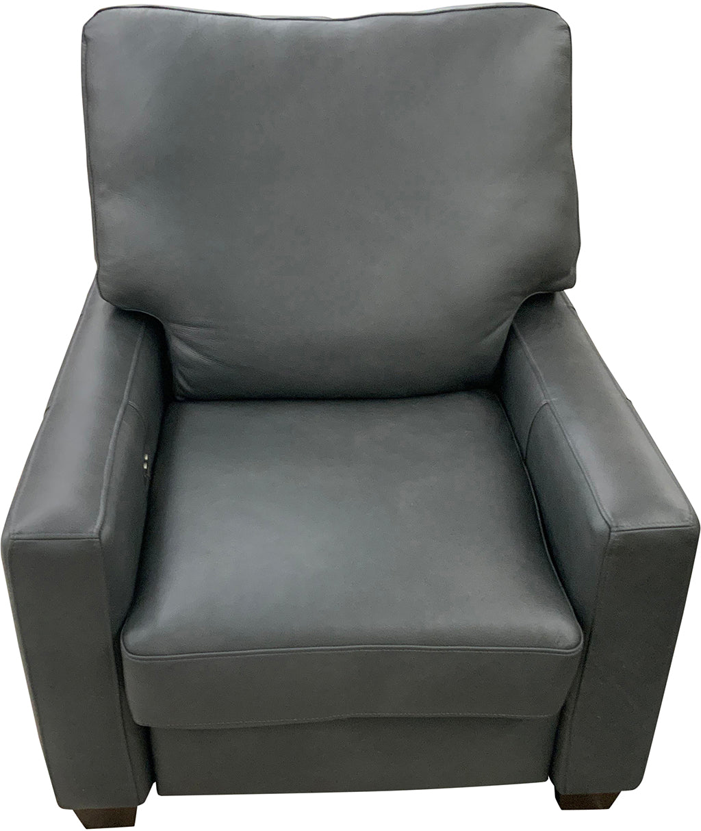 Metro Power Recliner Chair Sequoia Grey LeatherSofaCo