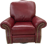 Milano - Swivel Glider Recliner - English Matador Deep Red