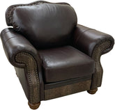 Milano - Chair with Power Pushback Recliner - Calderon Chocolate