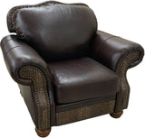 Milano - Chair with Power Pushback Recliner - Calderon Chocolate