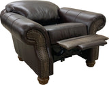 Milano - Chair with Power Pushback Recliner - Calderon Chocolate