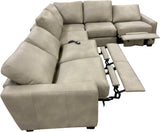 Max Studio No Ears Sectional (Right Arm Sofa With Power Incliners + Left Arm Corner Sofa With Power Incliner)