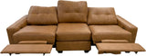 Max Studio No Ears - Sofa with Power RA & LA Incliners - Sooner Golden Tan