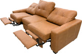 Max Studio No Ears - Sofa with Power RA & LA Incliners - Sooner Golden Tan