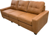 Max Studio No Ears - Sofa with Power RA & LA Incliners - Sooner Golden Tan