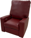 Max Studio - Power Swivel Glider Recliner - Fellside Rouge