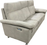 Roma - Sofa with Power RA/LA Incliners & Power Headrests - Sequoia Smooth Pebble