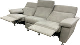 Roma - Sofa with Power RA/LA Incliners & Power Headrests - Sequoia Smooth Pebble