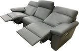 Roma - Sofa with Power RA/LA Incliners & Power Headrests - Boss Ash
