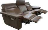 Roma - Sofa with Power RA/LA Incliners & Power Headrests - Jupiter Truffle