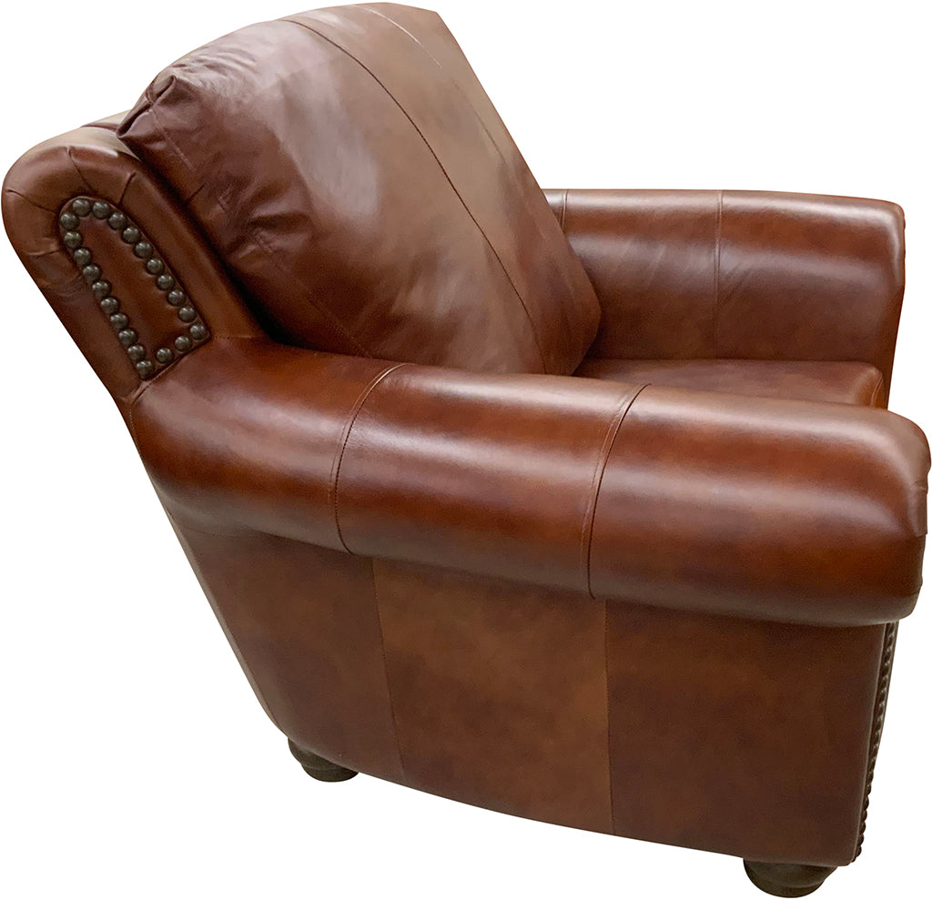 Anzio Chair Armani Red Brown Side