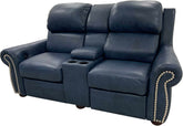 Towne - Loveseat w/Console with Power RA/LA Incliners - Rivonia Deep Blue