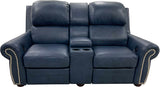 Towne - Loveseat w/Console with Power RA/LA Incliners - Rivonia Deep Blue