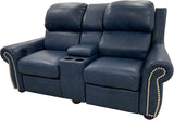 Towne - Loveseat w/Console with Power RA/LA Incliners - Rivonia Deep Blue