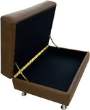 Melissa - Ottoman 1/2 - Boss Coffee Brown