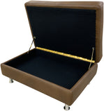 Melissa - Ottoman 1/2 - Boss Coffee Brown