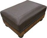 Walton - Ottoman 1/2 - Palio Dark Brown