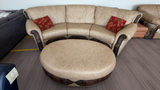 Outlet - Anzio Curved Sofa - Palio Camel