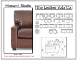 Max Studio No Ears - Sofa 3-Seat (41") - Palio Whiskey