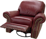 Milano - Swivel Glider Recliner - English Matador Deep Red