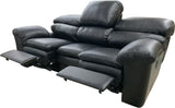 Catera - Sofa with Power RA & LA Catera Recliners - Jupiter Onyx