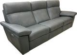 Roma - Sofa with Power RA/LA Incliners & Power Headrests - Boss Ash