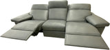 Roma - Sofa with Power RA/LA Incliners & Power Headrests - Boss Ash