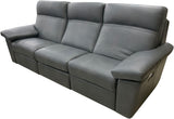 Roma - Sofa with Power RA/LA Incliners & Power Headrests - Boss Ash