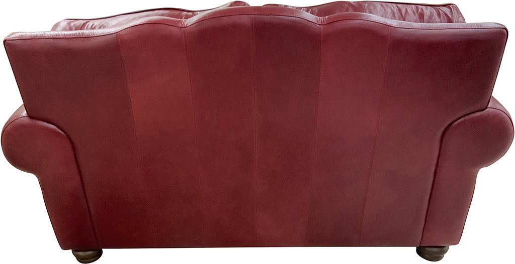 Walton Loveseat English Matador Deep Red- LeatherSofaCo